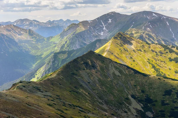 Stock image mountain path, hiking trail in Tatra National Park, view from The  Kasprawy Peak