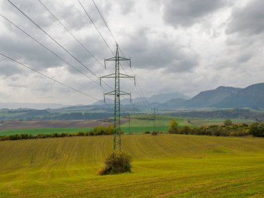 Sonbahar Dağı manzarası. Low Tatras manzarası. Zilina Bölgesi. Beszeniowa 'da. Slovakya.