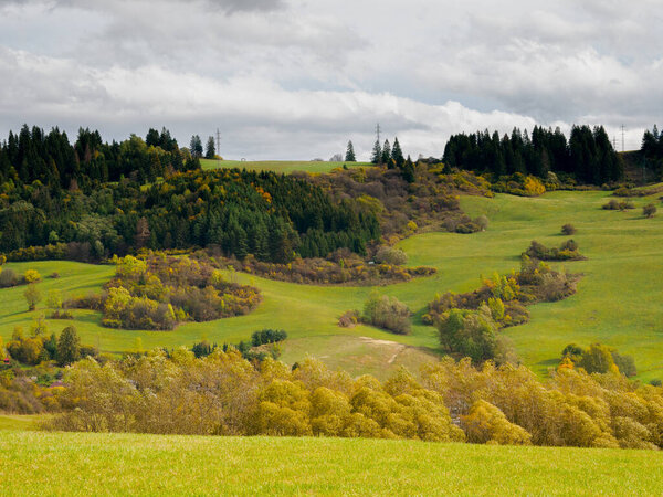 Autumn Mountain Landscape.. Hoczanskie Mountains Range. Zilina Region. Beszeniowa Slovakia.