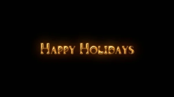 Happy Holidays Tittle Black Background Particles Happy New Year 2023 — Stock Photo, Image