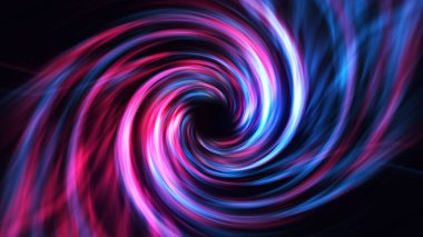 3D Dijital Galaksi Soyut Dalga Arkaplanı. Kırmızı Mavi Tünel. Uzay Hareketi, Girdap. 