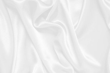 Beyaz kumaş doku arka plan, dalgalı kumaş