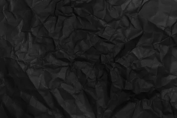 Texture Papier Froissé Noir Comme Fond — Photo