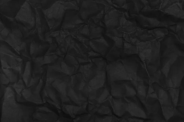 Schwarze Zerknüllte Papierstruktur Als Hintergrund — Stockfoto