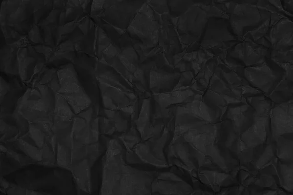 Arkaplan Olarak Siyah Buruşmuş Kağıt Dokusu — Stok fotoğraf