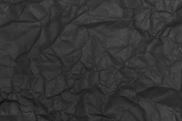 Fekete Ráncos Papír Textúra Grunge Sötét Háttér — Stock Fotó
