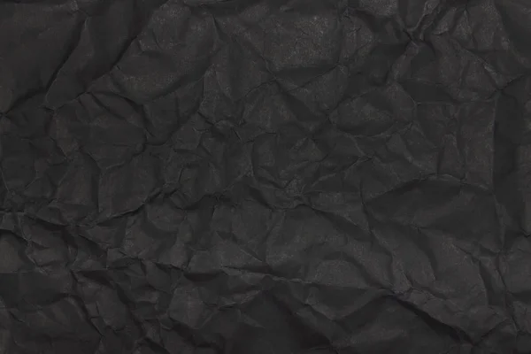 Schwarz Zerknitterte Papierstruktur Grunge Mit Dunklem Hintergrund — Stockfoto