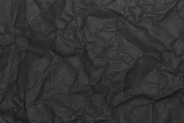 Zwarte Gerimpelde Papieren Textuur Grunge Donkere Achtergrond — Stockfoto