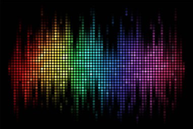 Gökkuşağı renkli ekolayzır etki vektörü arkaplan