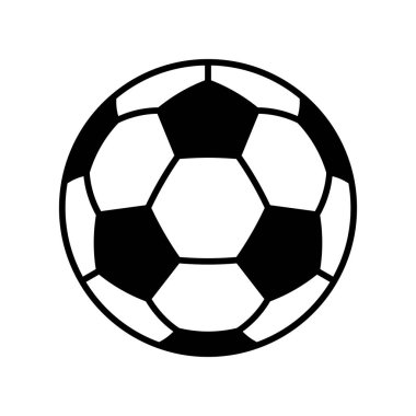 Spor uygulamaları ve web siteleri için futbol topu veya futbol düz vektör simgesi