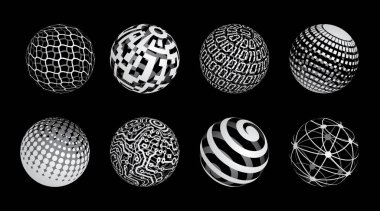 3D küre ağ ızgarası, yuvarlak kabloda küre ya da top, dijital dünyanın vektörü. Beyaz Tam Vektör 3d Efekt Küresi.