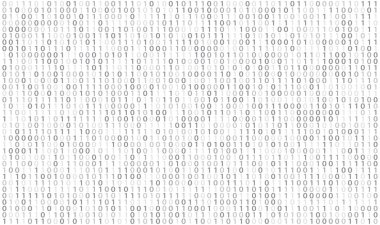 İkili kod arkaplanı yayınlanıyor. Veri matrisi dikişsiz desen vektör çizimi