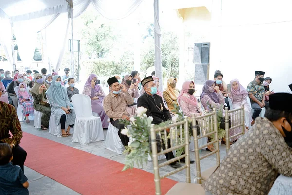 Madiun Java Oriental Indonesia Junio 2021 Decoraciones Boda Madera Decoradas —  Fotos de Stock
