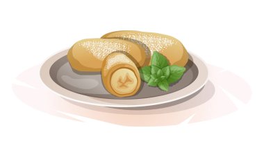 Lezzetli Çin yemeği - hamur içinde muzlar