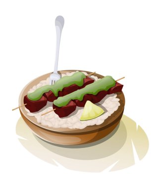 Latin Amerika yemeği - lezzetli tavuk şişleri