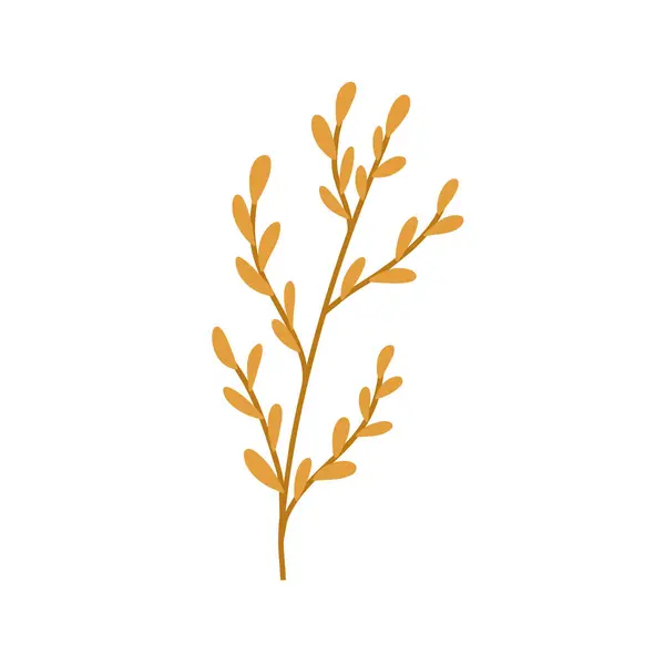 Handgezeichnete Gelbe Pflanze Cartoon Flachvektorillustration Isoliert Auf Weißem Hintergrund Konzepte lizenzfreie Stockvektoren