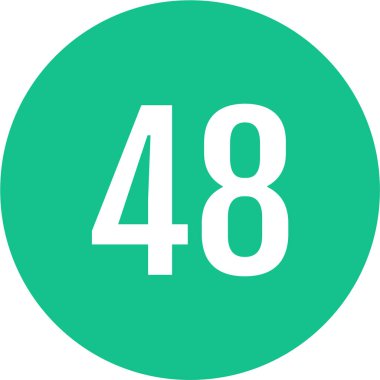 48 numaralı ikon. Web tasarımı için vektör şablonu 