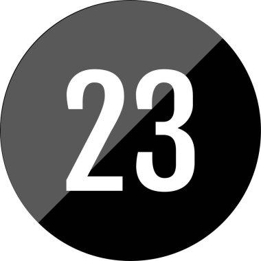 23 numaralı simge, modern vektör illüstrasyonu