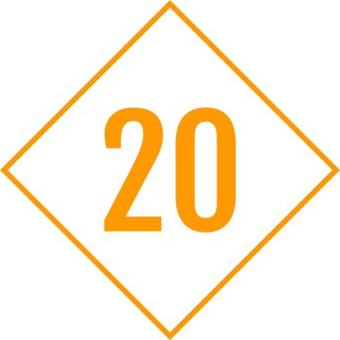 20 numaralı işaret simgesi, vektör illüstrasyonu