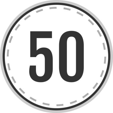 number 50, simple vector illustration 
