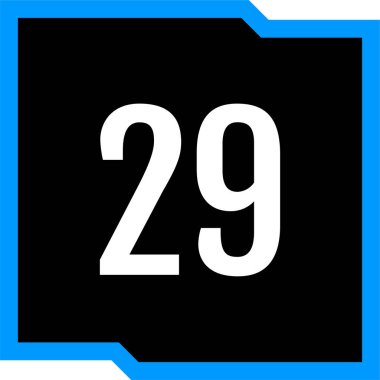 düz simge 29 numara resimleme, yirmi dokuz