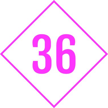 36 numaralı simge, vektör illüstrasyonu