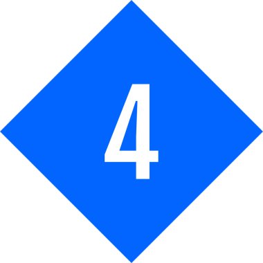 4 numaralı simge, modern vektör illüstrasyonu