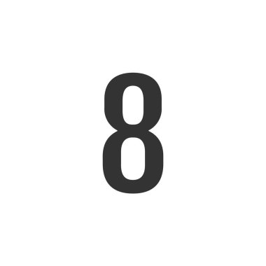 8 numaralı simge vektör illüstrasyonu