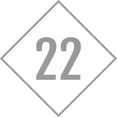 22 numaralı işaret simgesi, web basit illüstrasyon