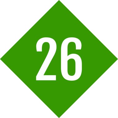 26 numaralı simge, vektör illüstrasyonu