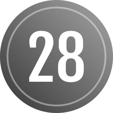 28 numaralı işaret simgesi, web basit illüstrasyon