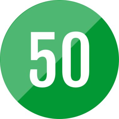 50 numaralı simge, vektör illüstrasyonu