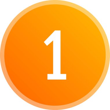 Number 1 icon. flat vector illustration