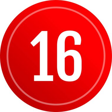 Basit web simgesi ile 16 numara