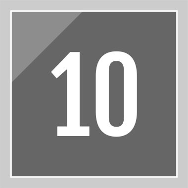 10 numaralı modern vektör illüstrasyonu