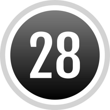 28 numaralı simge. vektör illüstrasyonu