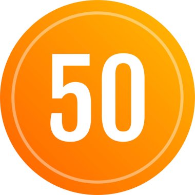 number 50, simple vector illustration 