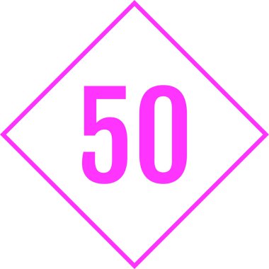 number 50, simple vector illustration 
