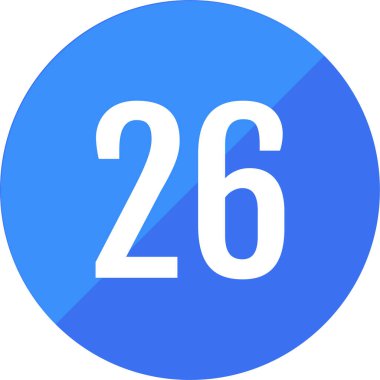 26 numaralı simge, vektör illüstrasyonu