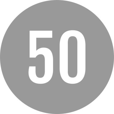 50 numaralı simge, vektör illüstrasyonu      