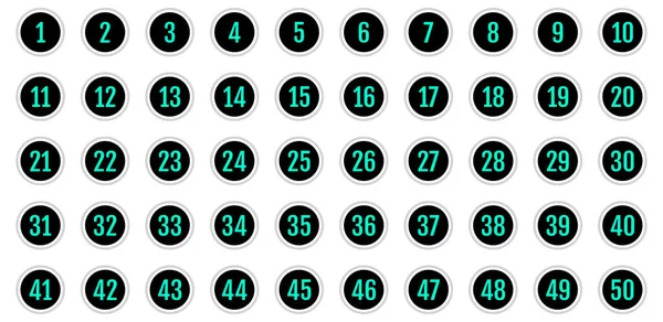 stock vector set of buttons with numbers. vector illustration