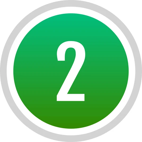 Σύμβολο Απλή Απεικόνιση Του Αριθμού Δύο — Διανυσματικό Αρχείο