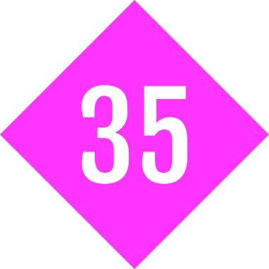 35 numaralı simge vektör illüstrasyonu
