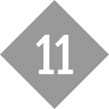 Number 11 icon. flat vector illustration