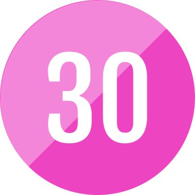 30 numaralı simge, vektör illüstrasyonu      