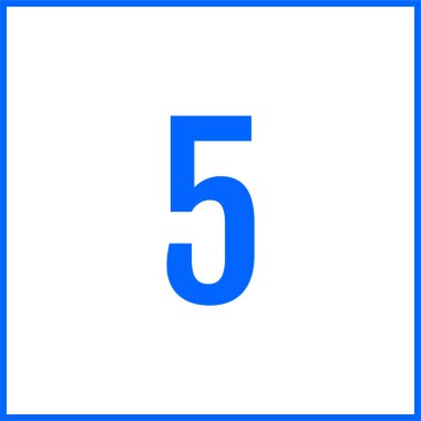 number 5 icon, vector illustration