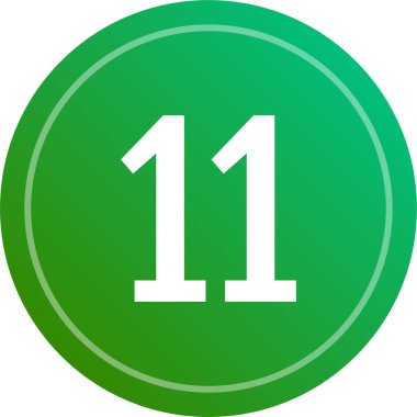 11 numaralı simge, vektör illüstrasyonu