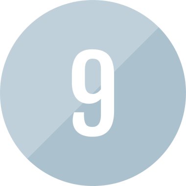 9 numaralı simge, vektör illüstrasyonu      