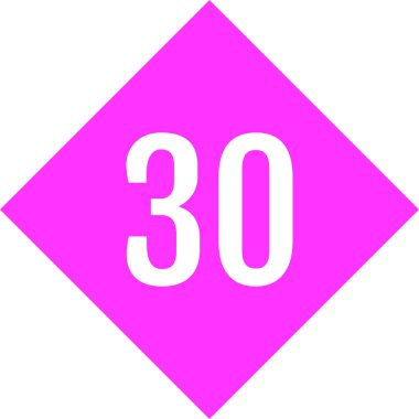 30 numaralı simge vektör illüstrasyonu