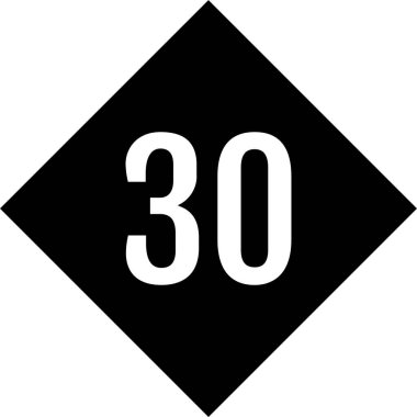 30 numaralı simge vektör illüstrasyonu